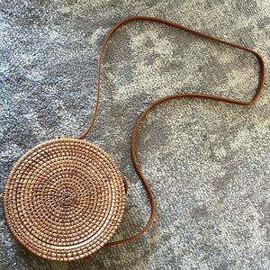 Whicker crossbody purse